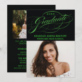 第スタイリッシュエレガント2期パーティの招待状 招待状 (正面/裏面)