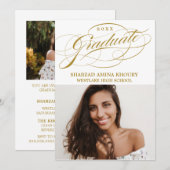 第スタイリッシュエレガント2期パーティの招待状 招待状 (正面/裏面)