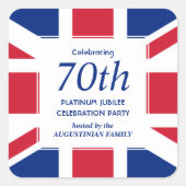 第スタイリッシュ70回プラチナジュビリー連合ジャック スクエアシール (正面)