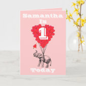 第パーソナライズされた一誕生日 カード (黄色い花)