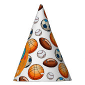 第パーソナライズされた10誕生日スポーツテーマ パーティーハット (右)