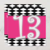 第パーソナライズされた13誕生日招待状 招待状 (正面/裏面)