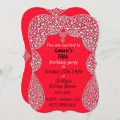 第パーソナライズされた16バースデーパーティ招待状 招待状 (正面/裏面)