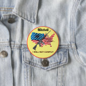 第パーソナライズされた2改正フラグに従わない 缶バッジ (インサイチュ)