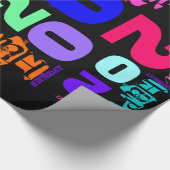 第パーソナライズされた20誕生日ラッポップ・アートのピング紙 ラッピングペーパー (コーナー)