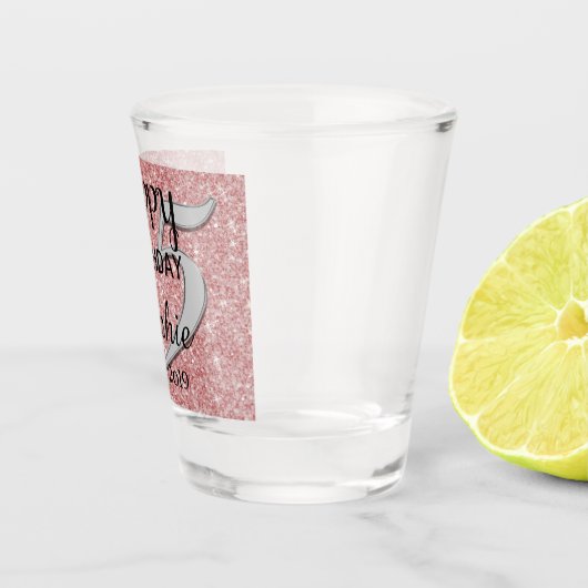 第パーソナライズされた25誕生日ショットガラス ショットグラス (右)