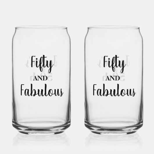 第パーソナライズされた50回ソーダグラス ガラス缶 (正面)