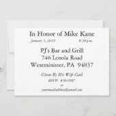 第パーソナライズされた60バースデーパーティ招待状 招待状 (裏面)