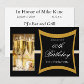 第パーソナライズされた60バースデーパーティ招待状 招待状 (正面/裏面)