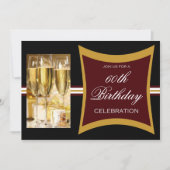 第パーソナライズされた60バースデーパーティ招待状 招待状 (正面)