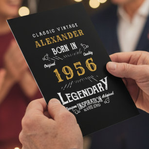 第パーソナライズされた70誕生日生まれ1951年ヴィンテージブラック カード