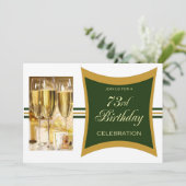 第パーソナライズされた73バースデーパーティ招待状 招待状 (スタンド正面)