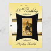 第パーソナライズされた80バースデーパーティ招待状 招待状 (正面/裏面)