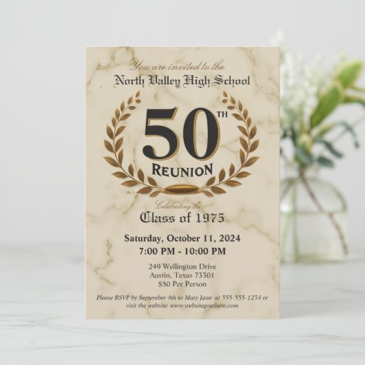 第ファンシー50回エレガント高校懇親会クラス75 招待状 (スタンド正面)