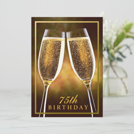 第フォーマル75誕生日招待状 招待状 (スタンド正面)