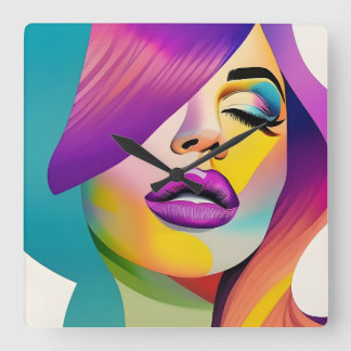 第ポップ・アートの一条 スクエア壁時計