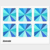 第ポップ・アートの60モダン条ファンキー図光線（青） スクエアシール (シート)
