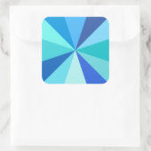 第ポップ・アートの60モダン条ファンキー図光線（青） スクエアシール (バッグ)