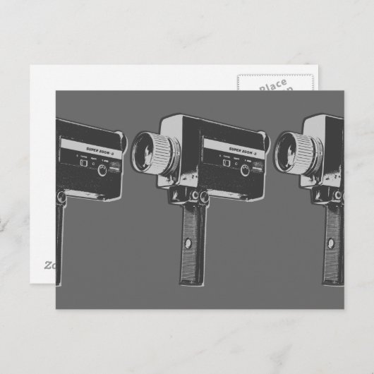 第ポップ・アートの8すごい条ムービーカメラ ポストカード (正面/裏面)