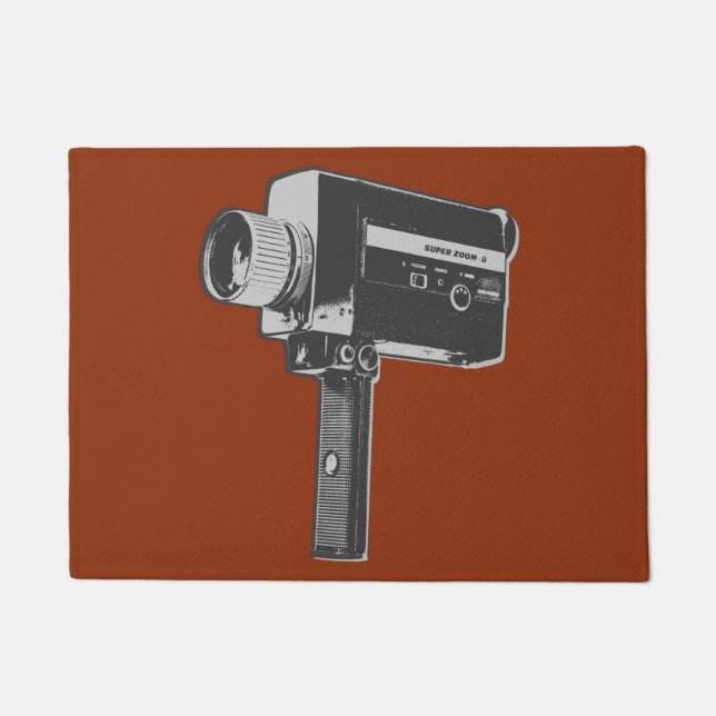 第ポップ・アートの8すごい条映画カメラ ドアマット (正面)