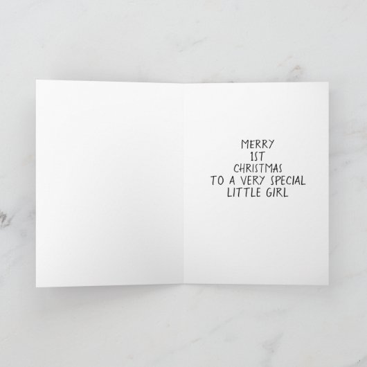 *第メリー1クリスマス*から特別小さな女の子* シーズンカード (内部)