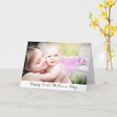 第モダンパーソナライズされた母の日の写真 カード (黄色い花)