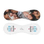 第モダン1回父の日のタイポグラフィベビー写真白 野球ボール (パネル)