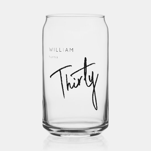 第モダン30回第330回誕生日パーティー ガラス缶 (正面)