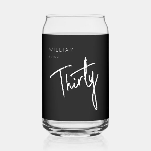 第モダン30回第330回誕生日パーティー ガラス缶 (正面)