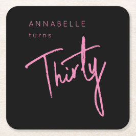 第モダン30回第330回誕生日パーティー スクエアペーパーコースター