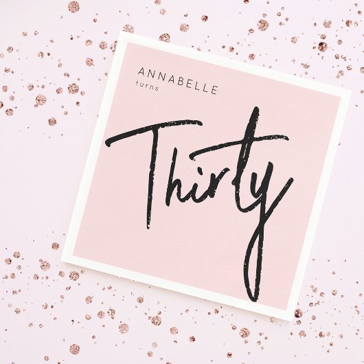 第モダン30回第330回誕生日パーティー スタンダードカクテルナプキン