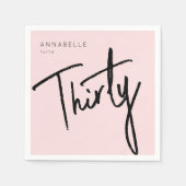 第モダン30回第330回誕生日パーティー スタンダードカクテルナプキン (正面)