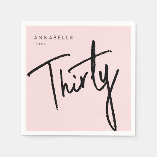 第モダン30回第330回誕生日パーティー スタンダードカクテルナプキン (正面)