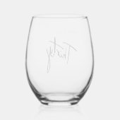 第モダン30回第330回誕生日パーティー ステムなしワイングラス (裏面)