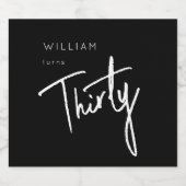 第モダン30回第330回誕生日パーティー スパークリングワインラベル (シングルラベル)