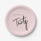 第モダン30回第330回誕生日パーティー ペーパープレート (正面)