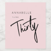 第モダン30回第330回誕生日パーティー ワインラベル (シングルラベル)