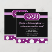 第モダン40日パーティー 招待状 (正面/裏面)