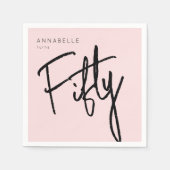 第モダン50回五十十の誕生日 スタンダードカクテルナプキン (正面)