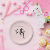 第モダン50回五十十の誕生日 ペーパープレート (パーティー)