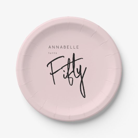第モダン50回五十十の誕生日 ペーパープレート (正面)