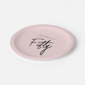 第モダン50回五十十の誕生日 ペーパープレート (アングル)