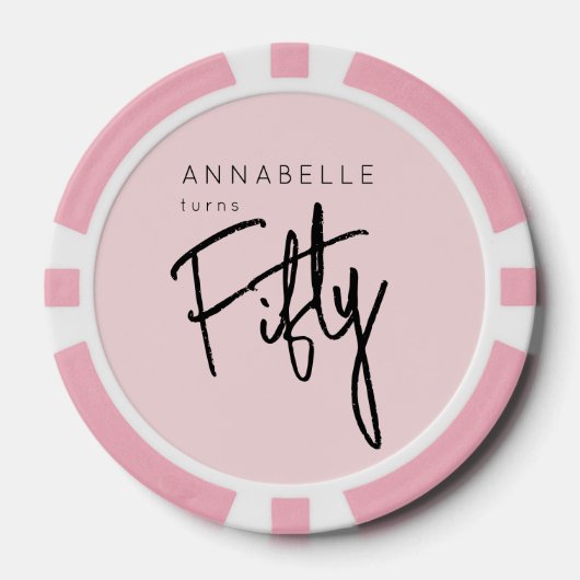 第モダン50回五十十の誕生日 ポーカーチップ (正面)