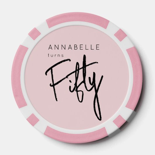 第モダン50回五十十の誕生日 ポーカーチップ (裏面)