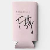 第モダン50回五十回誕生日パーティー スリム缶クーラー (裏面)