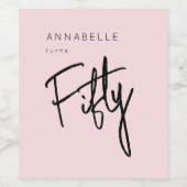 第モダン50回五十回誕生日パーティー ワインラベル (シングルラベル)