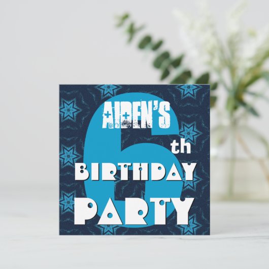 第モダン6誕生日6年ビッグブルースターズB351 招待状 (スタンド正面)