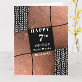 第モダン7回銅ウール記念日 カード (黄色い花)