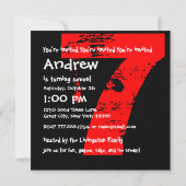 第モダン7回RED誕生パーティー7歳V10 招待状 (裏面)