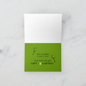 第ユーモアのある50誕生日テニスカード カード (内部)